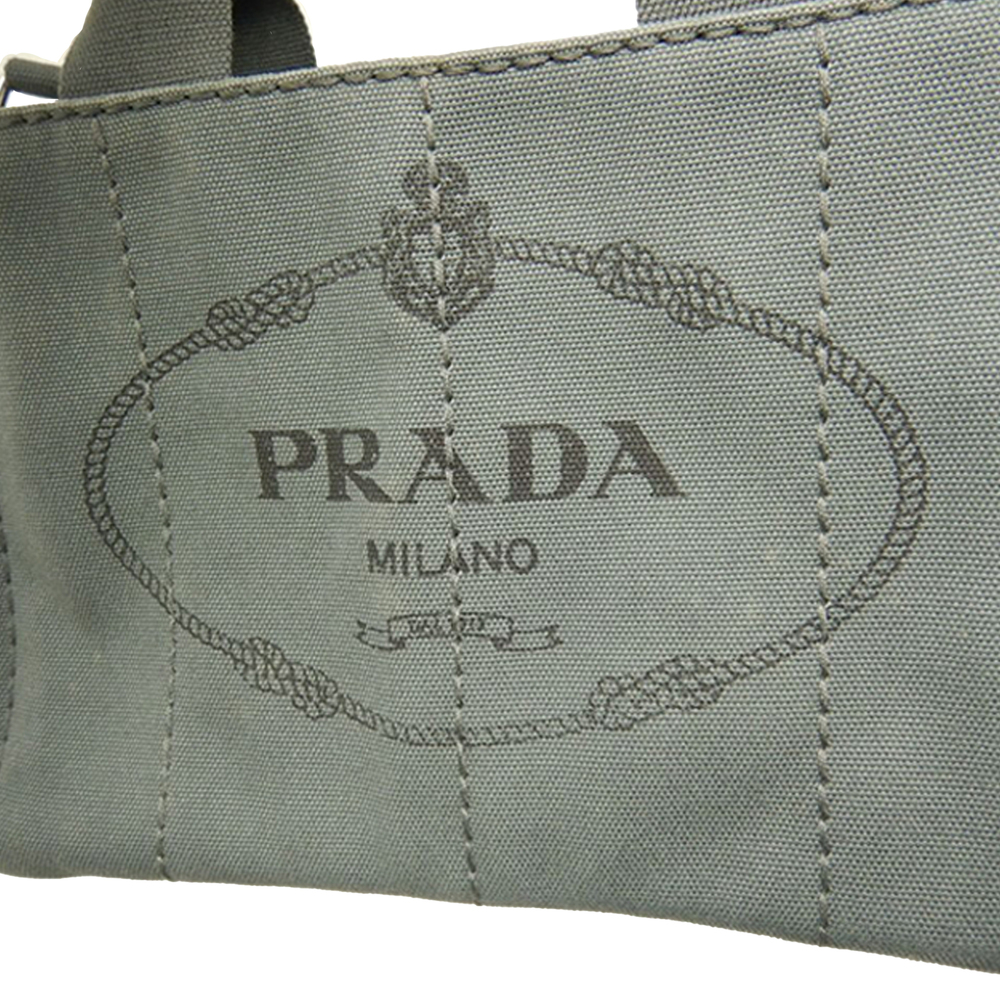 Pre-Loved Prada Small Canvas Canapa Logo Satchel - Picture 11 of 12